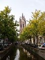 Stary kostel v centru Delftu